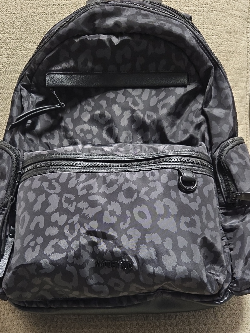 Nwt Madden NYC Leopard-Print Black Backpack